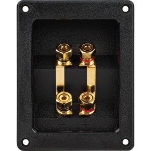 Solen Bi-Amp Speaker Terminal Cup Gold Plated Brass Binding Post Banana Jack